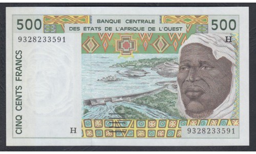 Нигер 500 франков 1993 года (NIGER 500 francs 1993) P 610Hс: UNC