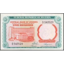 Нигерия 5 шиллингов (1968) (NIGERIA 5 shillings (1968)) P 10b : UNC