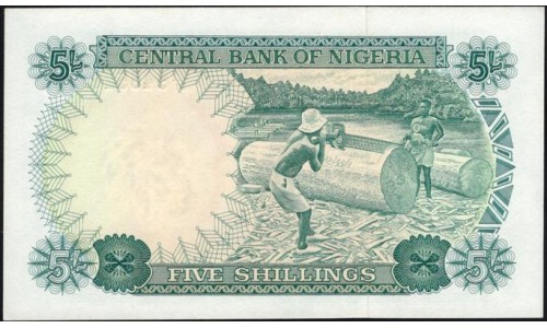 Нигерия 5 шиллингов (1968) (NIGERIA 5 shillings (1968)) P 10b : UNC