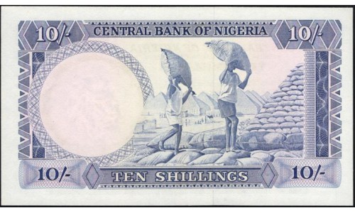 Нигерия 10 шиллингов (1968) (NIGERIA 10 shillings (1968)) P 11b : UNC