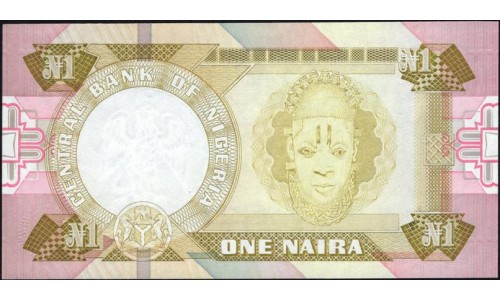 Нигерия 1 найра (1984-2000) (NIGERIA 1 naira (1984-2000)) P 23b : aUNC