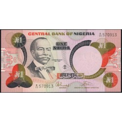 Нигерия 1 найра (1984-2000) (NIGERIA 1 naira (1984-2000)) P 23b : UNC