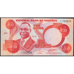 Нигерия 10 найра 2001 (NIGERIA 10 naira 2001) P 25f : UNC
