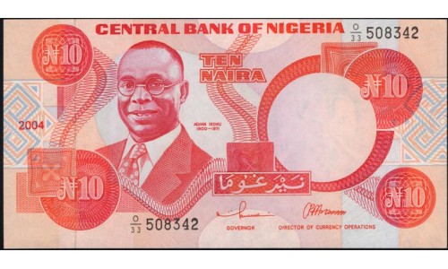Нигерия 10 найра 2004 (NIGERIA 10 naira 2004) P 25g : UNC