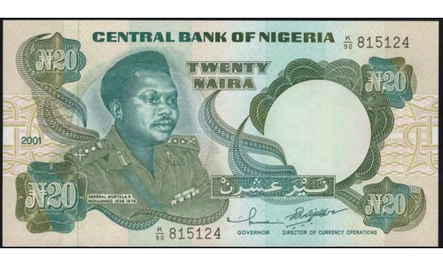 Нигерия 20 найра 2001 (NIGERIA 20 naira 2001) P 26g : UNC