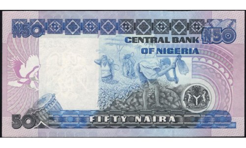 Нигерия 50 найра (1984-2000) (NIGERIA 50 naira (1984-2000) P 27a : UNC