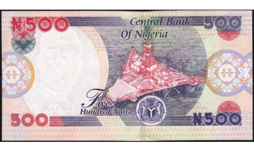 Нигерия 500 найра 2001 (NIGERIA 500 naira 2001) P 30a : UNC