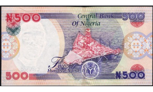 Нигерия 500 найра 2002 (NIGERIA 500 naira 2002) P 30a : UNC