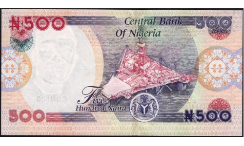 Нигерия 500 найра 2004 (NIGERIA 500 naira 2004) P 30b : UNC