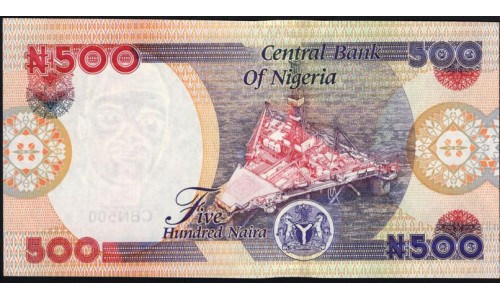 Нигерия 500 найра 2010 (NIGERIA 500 naira 2010) P 30i : UNC