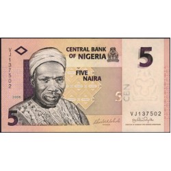 Нигерия 5 найра 2006 (NIGERIA 5 naira 2006) P 32a(1) : UNC