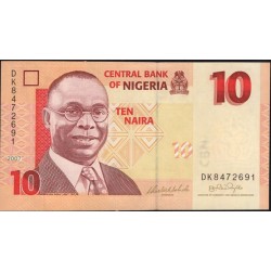 Нигерия 10 найра 2007 (NIGERIA 10 naira 2007) P 33b : UNC