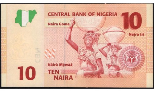 Нигерия 10 найра 2007 (NIGERIA 10 naira 2007) P 33b : UNC