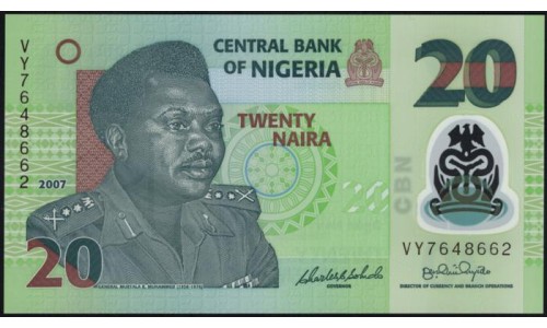 Нигерия 20 найра 2007 (NIGERIA 20 naira 2007) P 34b : UNC