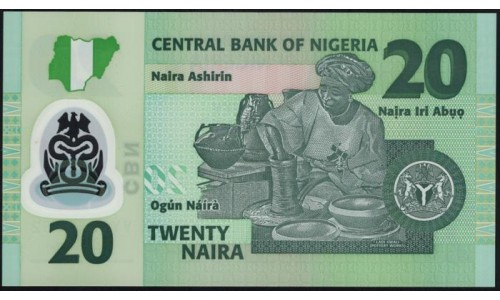 Нигерия 20 найра 2007 (NIGERIA 20 naira 2007) P 34b : UNC