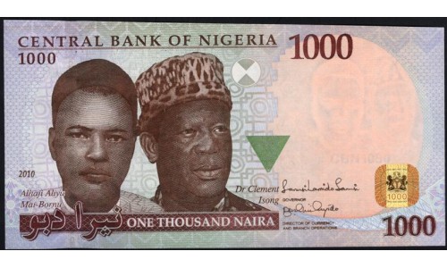 Нигерия 1000 найра 2010 (NIGERIA 1000 naira 2010) P 36е : UNC
