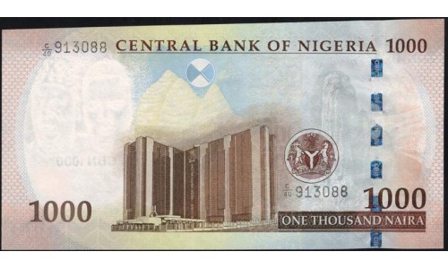 Нигерия 1000 найра 2010 (NIGERIA 1000 naira 2010) P 36е : UNC