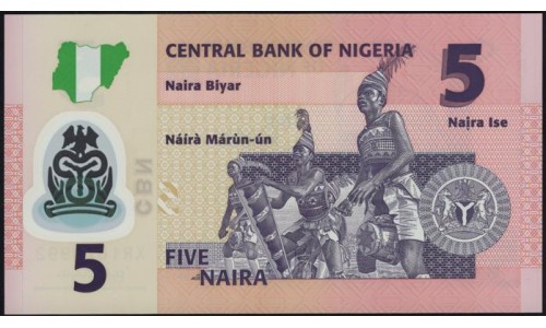 Нигерия 5 найра 2009 (NIGERIA 5 naira 2009) P 38b : UNC