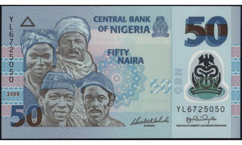 Нигерия 50 найра 2009 (NIGERIA 50 naira 2009) P 40а(1) : UNC
