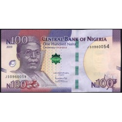 Нигерия 100 найра 2019 (NIGERIA 100 naira 2019) P 41 : UNC