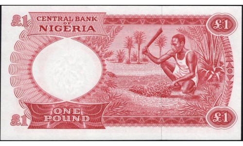 Нигерия 1 фунт (1967) (NIGERIA 1 pound (1967)) P 8 : UNC