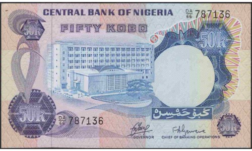 Нигерия 50 кобо (1973-78) (NIGERIA 50 kobo (1973-78)) P 14a : UNC