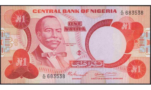 Нигерия 1 найра (1979-84) (NIGERIA 1 naira (1979-84)) P 19a : UNC