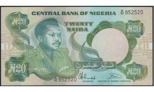 Нигерия 20 найра (1984-2000) (NIGERIA 20 naira (1984-2000)) P 26b : UNC