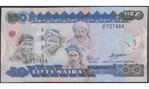 Нигерия 50 найра (1984-2000) (NIGERIA 50 naira (1984-2000) P 27b : UNC