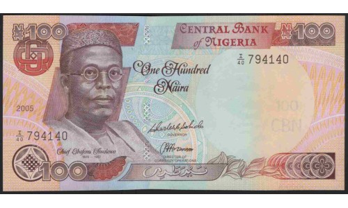 Нигерия 100 найра 2005 (NIGERIA 100 naira 2005) P 28e : UNC