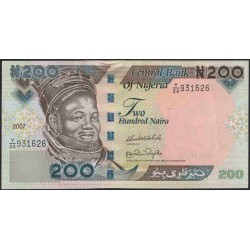 Нигерия 200 найра 2007 (NIGERIA 200 naira 2007) P 29f : UNC-