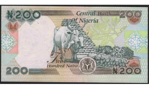 Нигерия 200 найра 2010 (NIGERIA 200 naira 2010) P 29i(1) : UNC