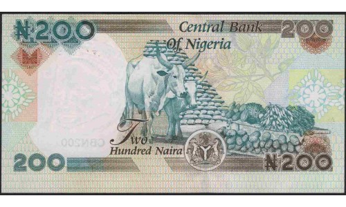 Нигерия 200 найра 2012 (NIGERIA 200 naira 2012) P 29k : UNC