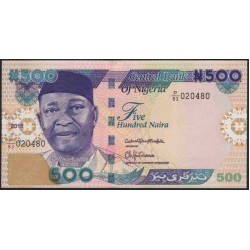 Нигерия 500 найра 2015 (NIGERIA 500 naira 2015) P 30n : UNC