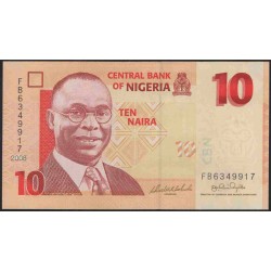 Нигерия 10 найра 2008 (NIGERIA 10 naira 2008) P 33c : UNC