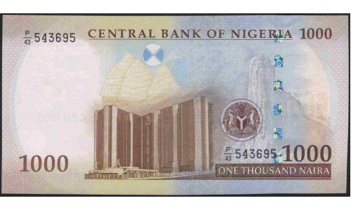 Нигерия 1000 найра 2013 (NIGERIA 1000 naira 2013) P 36i : UNC