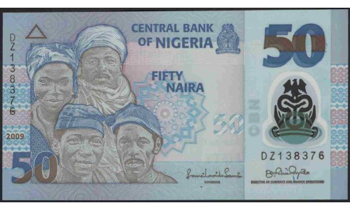 Нигерия 50 найра 2009 (NIGERIA 50 naira 2009) P 40а(2-1) : UNC