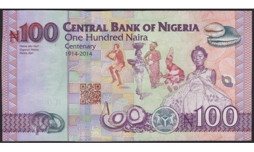 Нигерия 100 найра 2019 (NIGERIA 100 naira 2019) P 41 : UNC