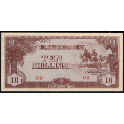 Океания, Японская Оккупация 10 шиллингов 1942 года (Oceania Japanese Occupation 10 Shillings 1942) P 3: XF