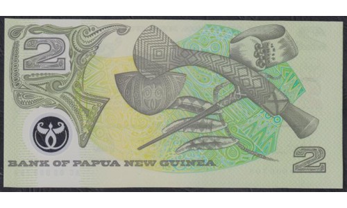 Папуа Новая Гвинея 2 кина 2000 год, Полимер пластик (Papua New Guinea 2 Kina 2000, Polymer plastik) P 21:  UNC