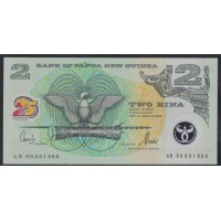 Папуа Новая Гвинея 2 кина 2000 год, Полимер пластик (Papua New Guinea 2 Kina 2000, Polymer plastik) P 21:  UNC