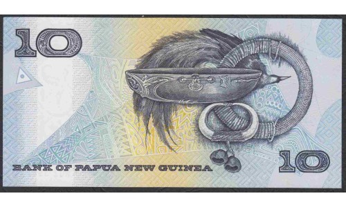 Папуа Новая Гвинея 10 кина 1988-98 год (Papua New Guinea 10 Kina 1988-98) P 9b:  UNC