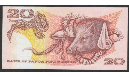 Папуа Новая Гвинея 20 кина 1989-2001 год (Papua New Guinea 20 Kina 1989-2001) P 10c:  UNC