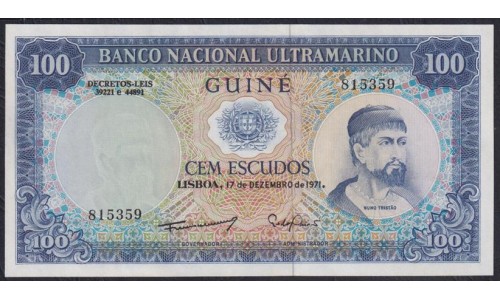 Португальская Гвинея 100 эскудо 17.12.1971 года (PORTUGUESE GUINEA 100 Escudos  Banco Nacional Ultramarino 17.12.1971) P 45a(1): UNC
