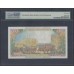 Реюньон 500 франков 10 новых франков ND (1971) (REUNION 1000 francs 20 New Francs ND (1971) P 54b: UNC PMG 67 EPQ, Great Embossing