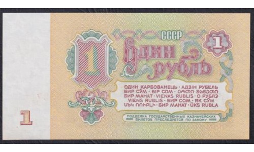Союз Советских Социалистических Республик 1 рубль 1961 года, Бумага 2 тип, Разные серии, Засько В1.6Б (S.S.S.R 1 Ruble 1961) P 222a(9): UNC