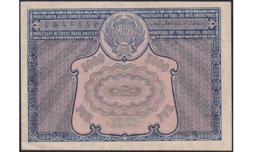 Россия СССР 5000 рублей 1921 года РСФСР, кассир Оников, Без ошибки, АА-055 (5000 Rubles 1921) P 113a : aUNC