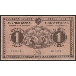 Русская Финляндия, Финляндский Банк 1 марка 1916 (Russian Finland, Finlands Bank 1 mark 1916) P 19 : XF