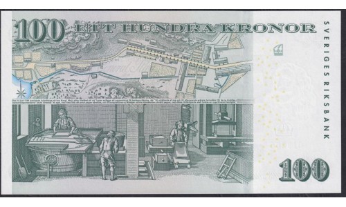 Швеция 100 крон 2005 года, в БУКЛЕТЕ, 013366 (Sweden 100 kronor 2005) P 68: UNC