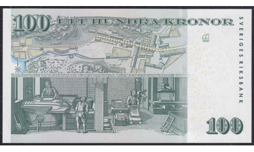 Швеция 100 крон 2005 года, в БУКЛЕТЕ, 013469 (Sweden 100 kronor 2005) P 68: UNC